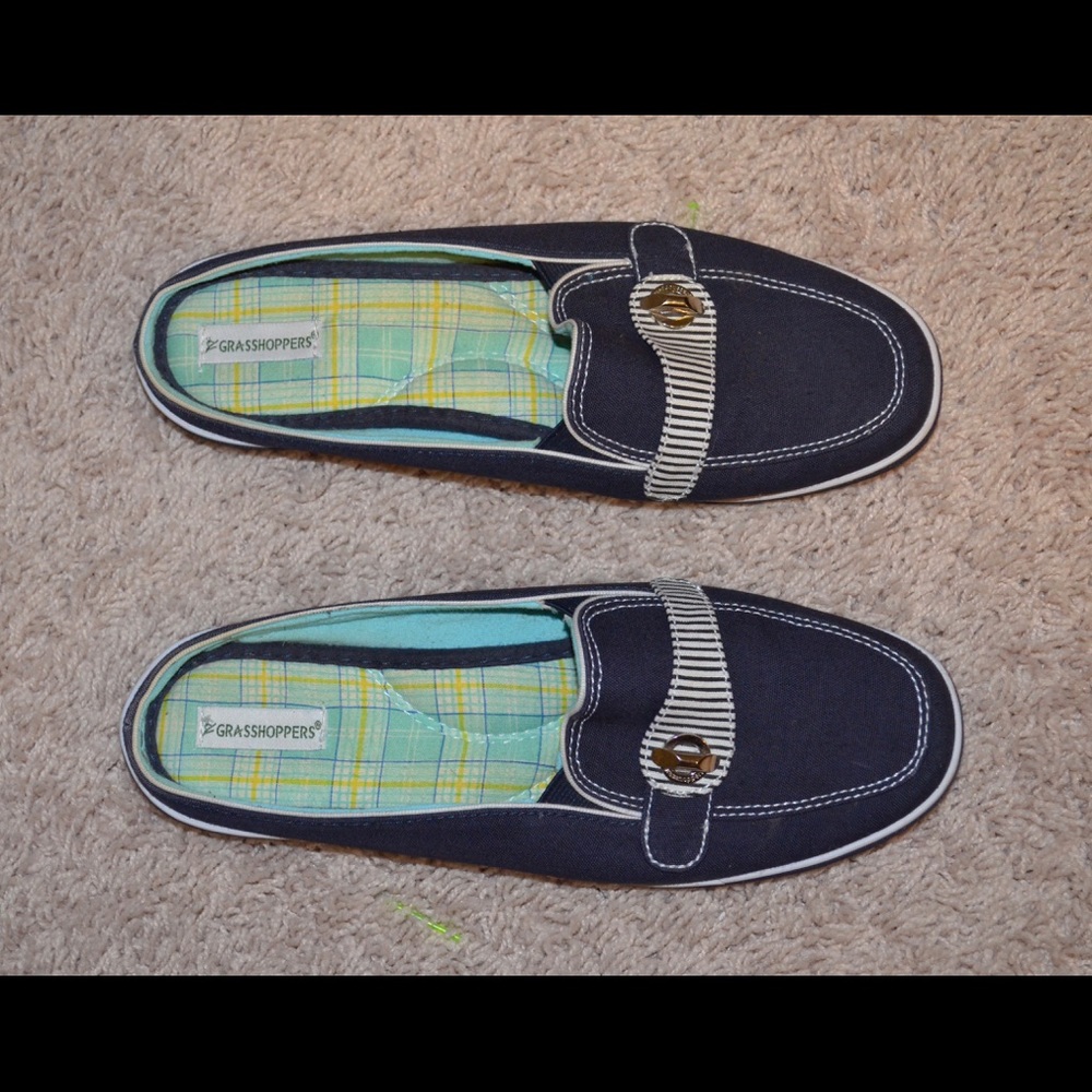 Memory Foam Navy Slides